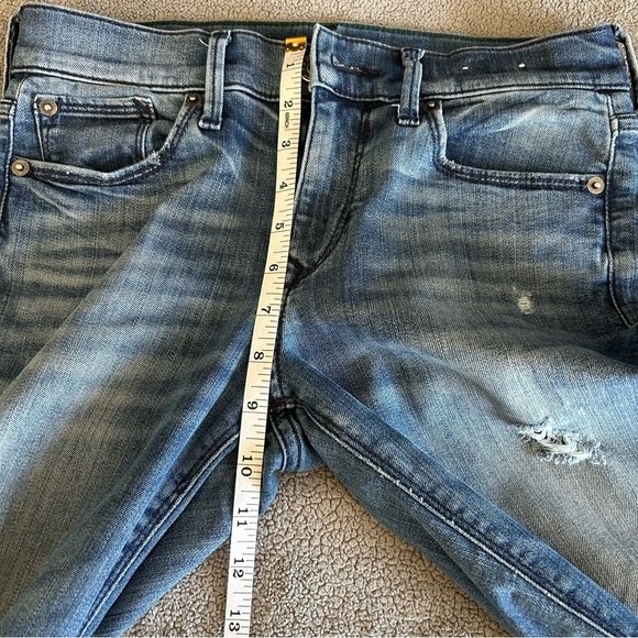 Express Faded distressed Women’s 0 Mid Rise Legging, Skinny Blue Denim Jeans - Picture 11 of 13